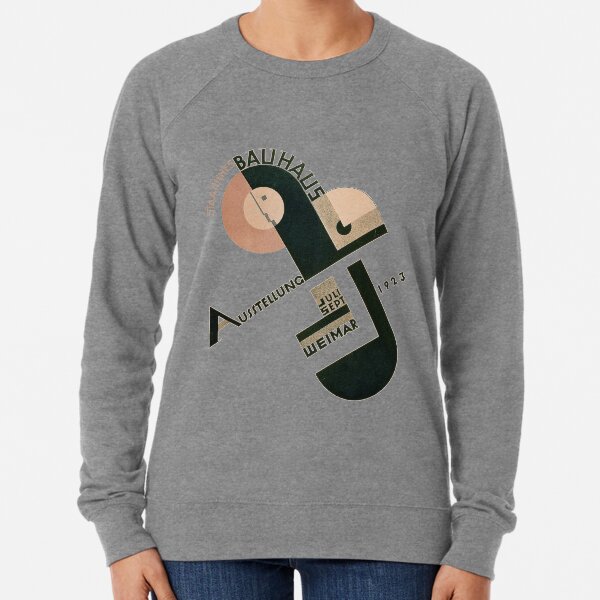 Bauhaus Logo on 1923 Weimar Advertisement Lightweight Sweatshirt