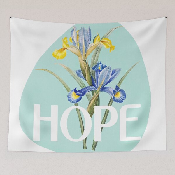 Item preview, Vintage Blue Iris, White Hope designed and sold by JoyforU.