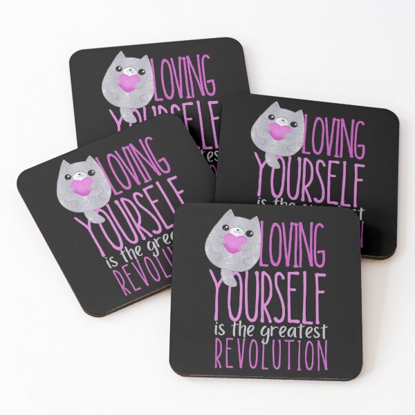 Item preview, Loving Yourself Is The Greatest Revolution Cat Design designed and sold by SweetAndSpice.