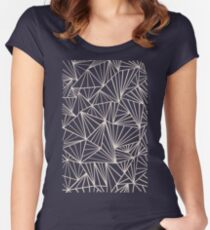 Ab Fan Grey And Nude Women's Fitted Scoop T-Shirt