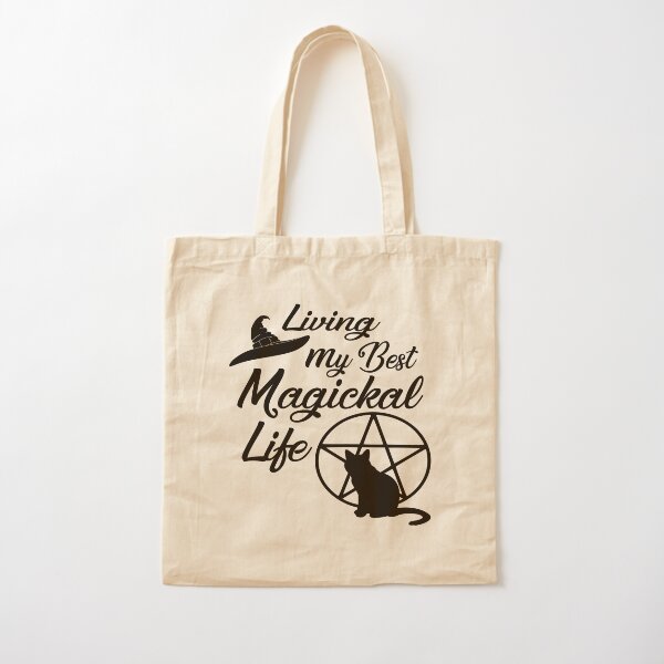 Living My Best Magickal Witchy Life Cheeky Witch® Cotton Tote Bag