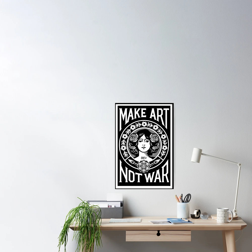 Make Art Not War Pop Graffiti Fashion Poster - Rock Salt Prints