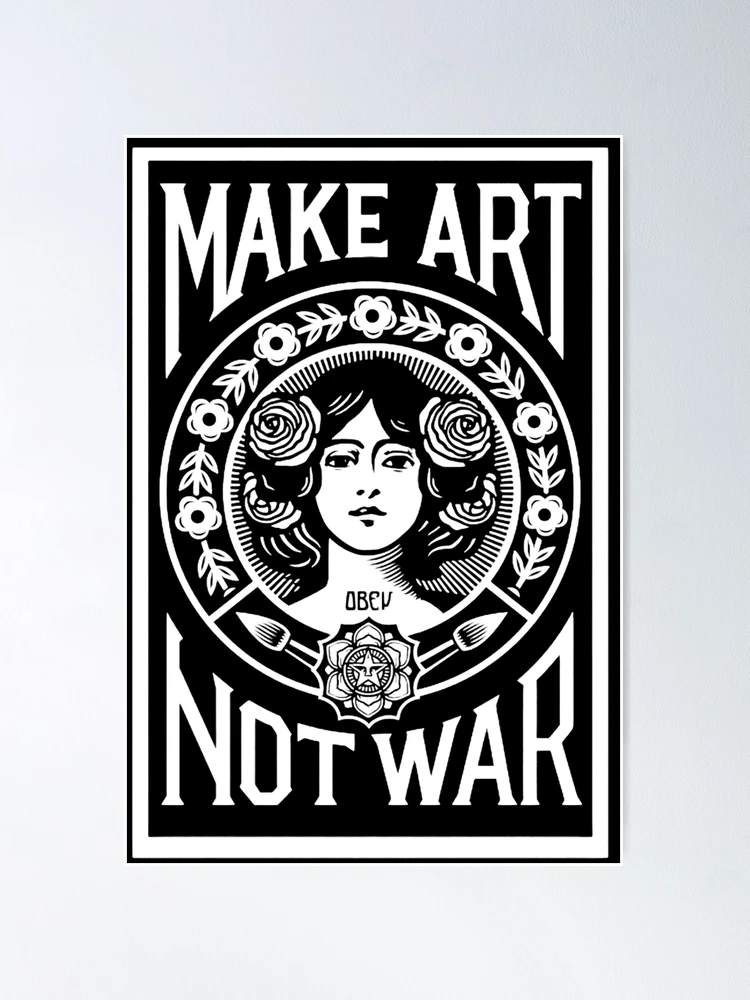 Make Art Not War Pop Graffiti Fashion Poster - Rock Salt Prints