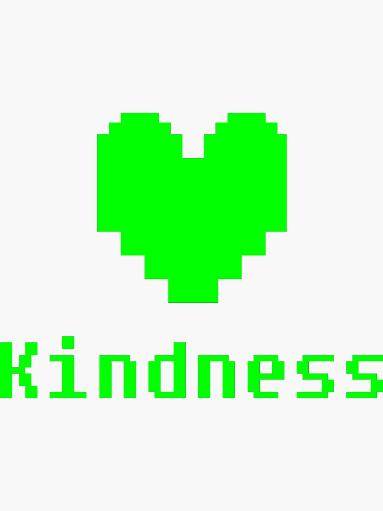 "Undertale Green Soul, Kindness" Sticker by WytNyt Redbubble