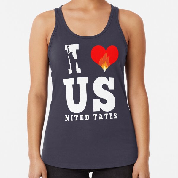 I Love United States - United States Lover Racerback Tank Top