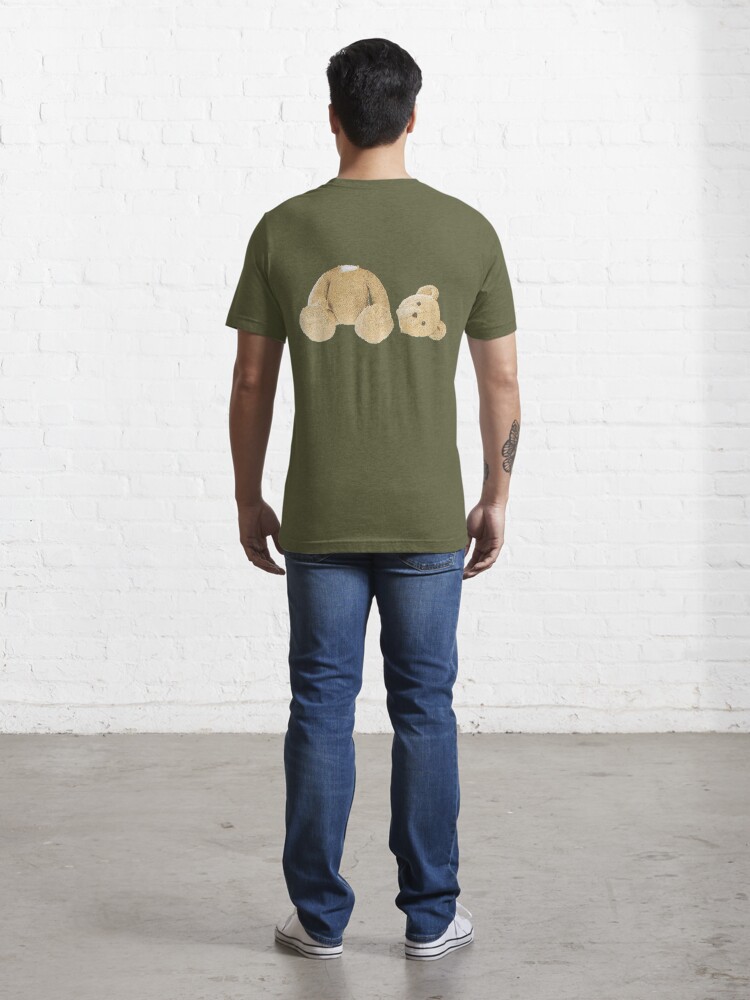 Palm Angels Military Green Kill The Bear Teddy Print T-Shirt - Men