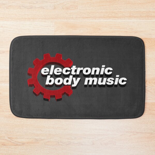 Artikelvorschau, Electronic Body Music EBM Text mit Zahnrad links entworfen und verkauft von lathspell.
