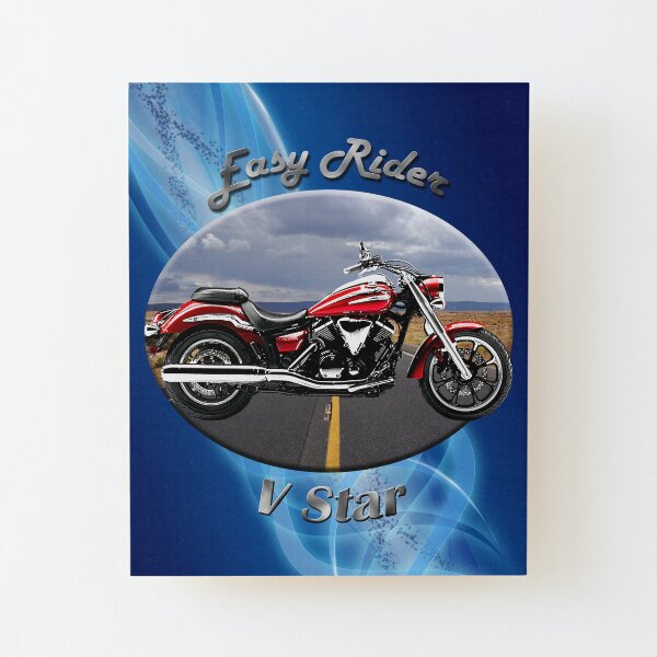 Yamaha V Star Easy Rider Wood Mounted Print