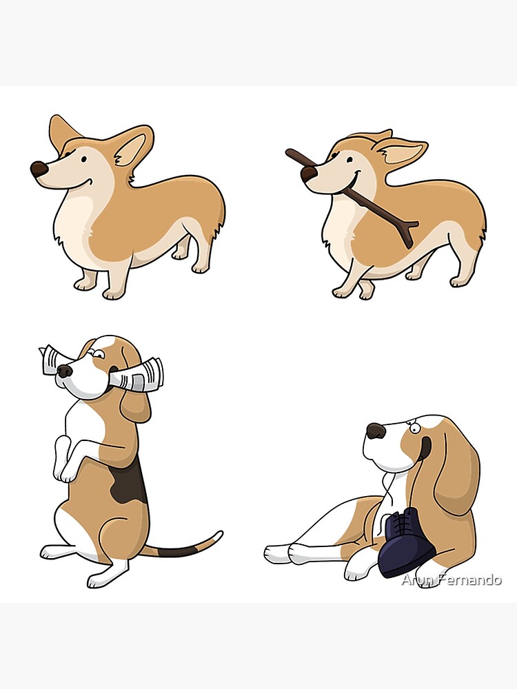 "Cute brown dogs pack" Poster by Thepetzone Redbubble