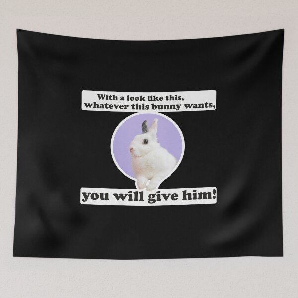 Item preview, Funny Rabbit Meme designed and sold by titanosdesign.