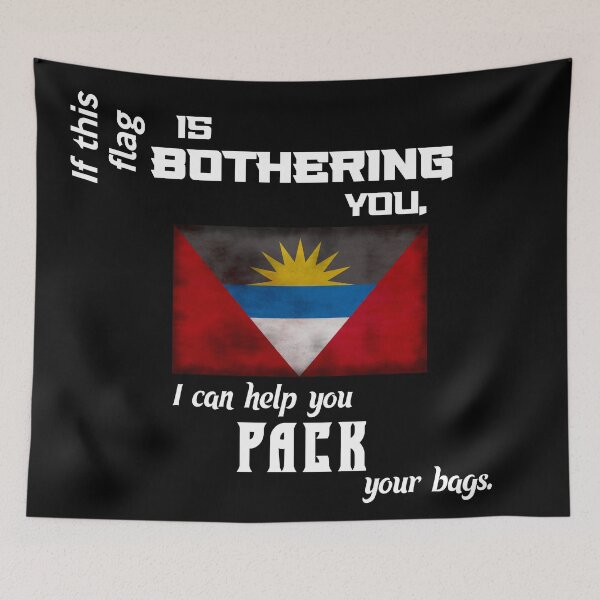 Item preview, Antigua and Barbuda flag - pack your bags designed and sold by 2Girls1Shirt.