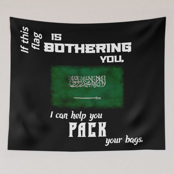 Item preview, Saudi flag - pack your bags designed and sold by 2Girls1Shirt.