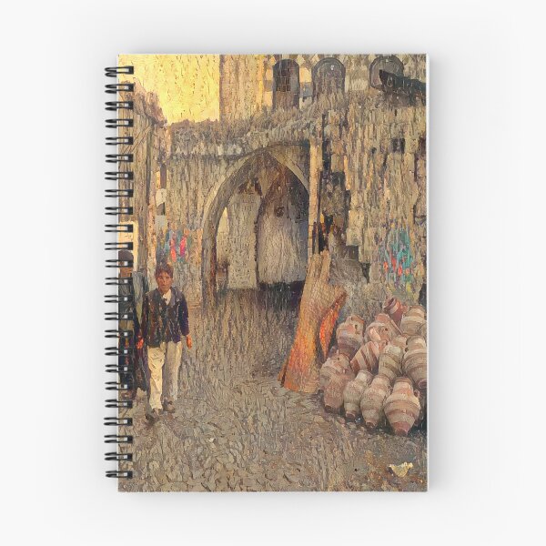 Item preview, Jars and People in Homs Souq - Cortes designed and sold by Homsalgia.