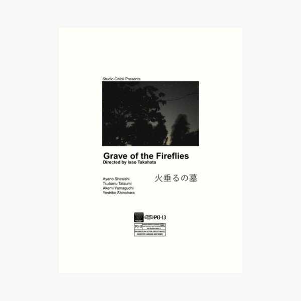 Grave of the Fireflies Minimalist Movie Posters