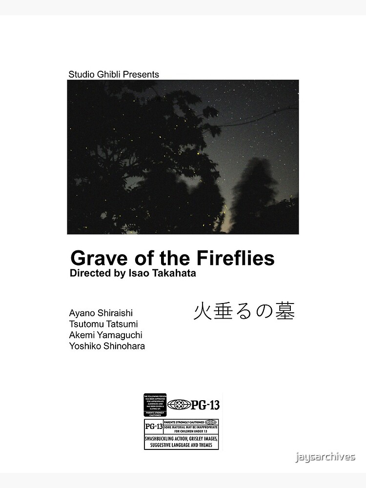 GRAVE OF THE FIREFLIES Poster for Sale by nesvaclaire