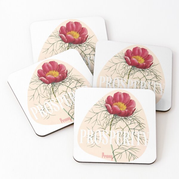 Item preview, Vintage Red Peony, White Prosperity, Symbolic Flower designed and sold by JoyforU.