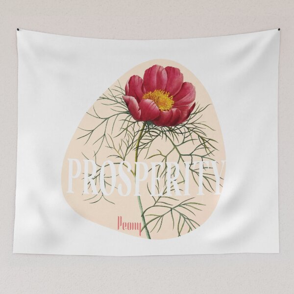 Item preview, Vintage Red Peony, White Prosperity, Symbolic Flower designed and sold by JoyforU.