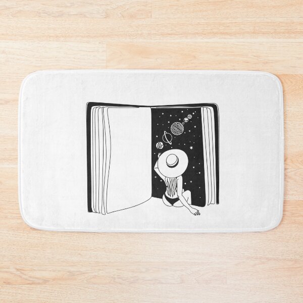 Item preview, Book Universe. Girl line art Print. Surreal prints. Book illustration. Fantastic line drawings designed and sold by OneLinePrint.