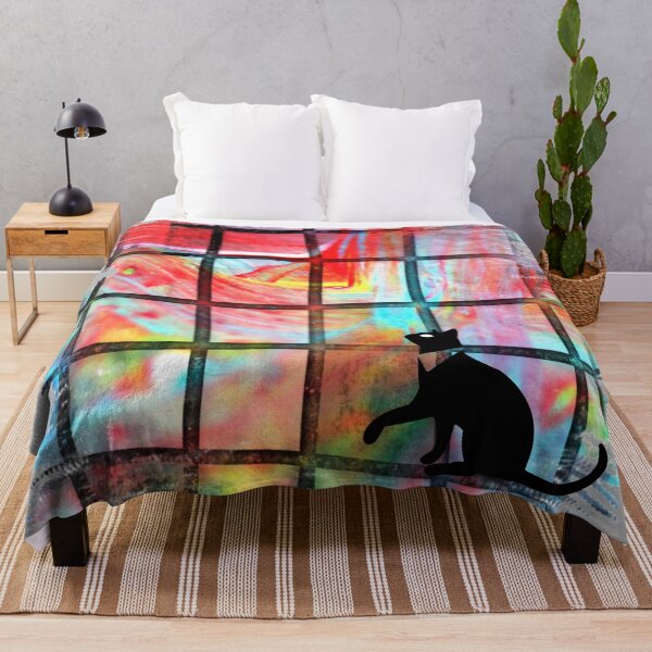 Item preview, [VinBasis] Red and black plaid pattern with black cat designed and sold by VinBasis.