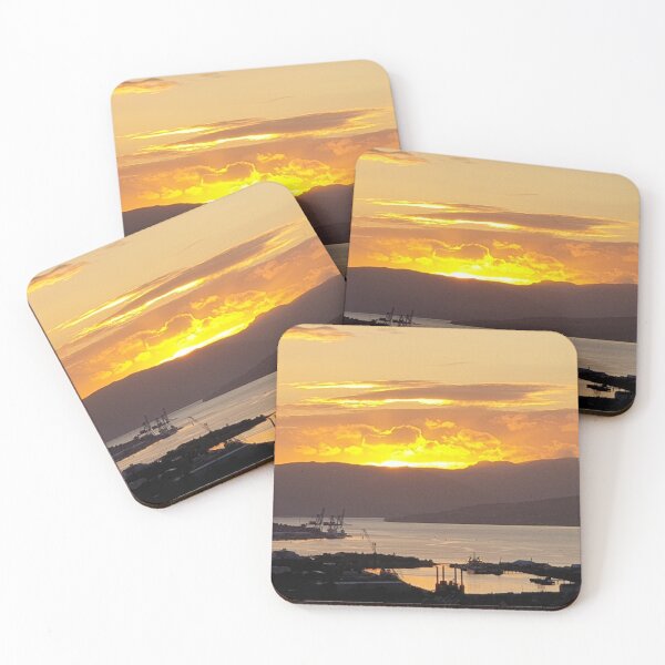 Artikelvorschau, Port Glasgow Sonnenuntergang entworfen und verkauft von PortPrints.