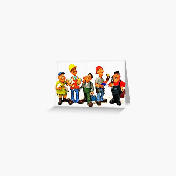 Site Construction Workers Greeting Card