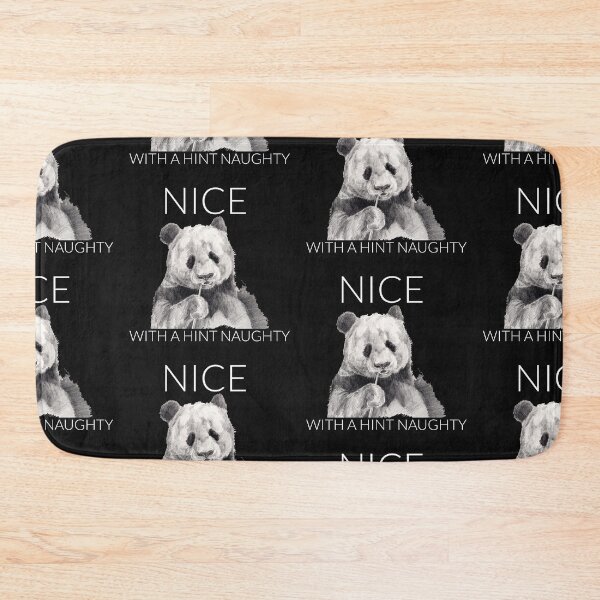 Item preview, Nice with a hint of naughty. Panda black white designed and sold by thekidsprint.