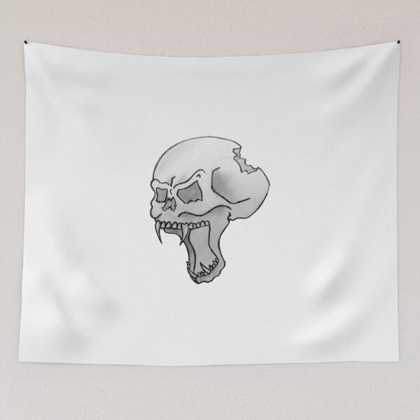 Item preview, Spooky skeleton head designed and sold by MariiaCreation.