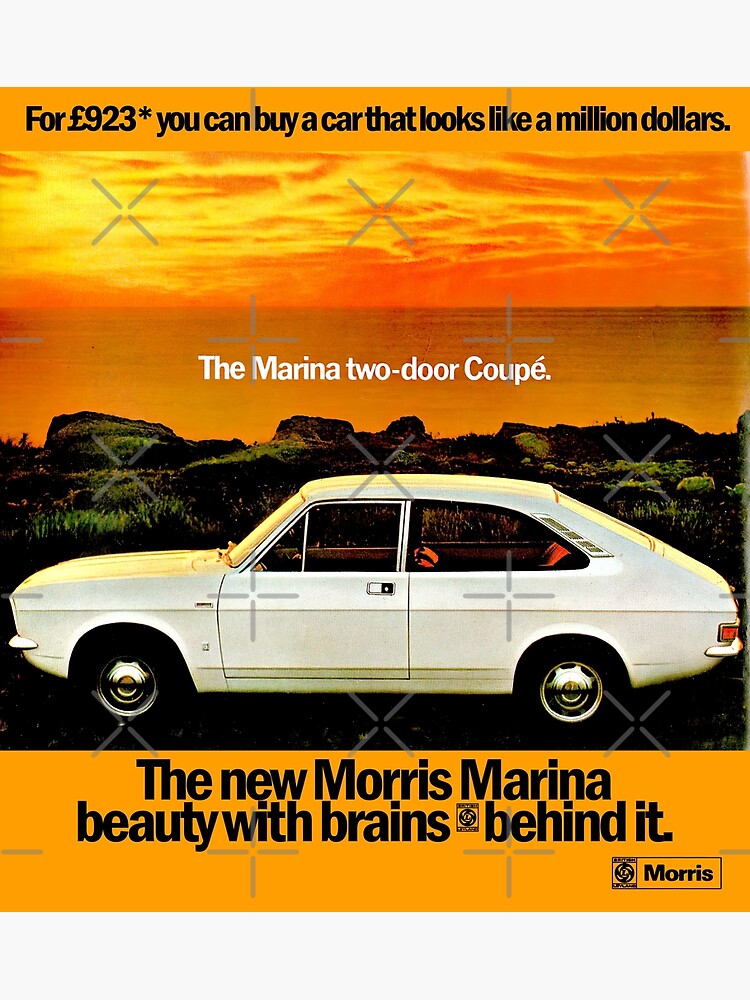 "MORRIS MARINA COUPE ADVERT" Poster For Sale By ThrowbackM2 | Redbubble