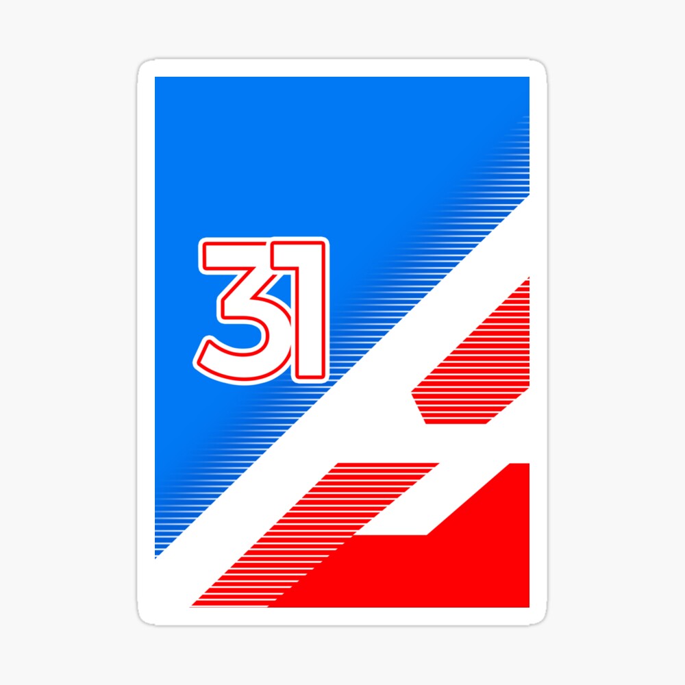 Esteban Ocon 2021 Livery Themed 31 Custom Poker Cards
