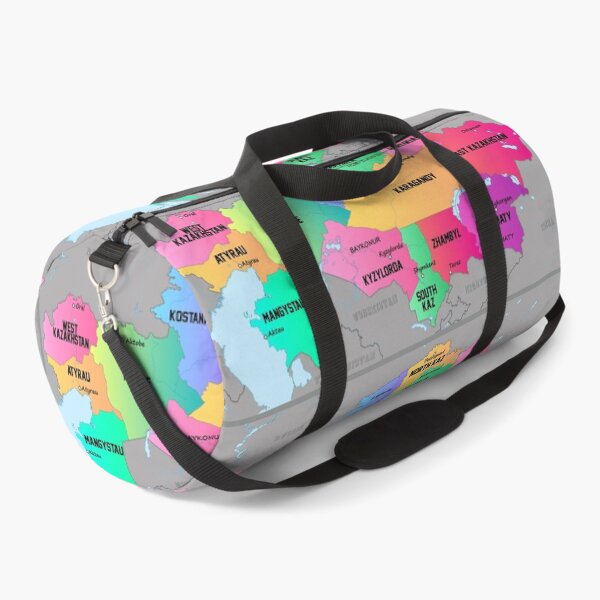 Item preview, Kazakhstan map, stylized map illustration with cities, borders, capital, administrative divisions designed and sold by mashmosh.