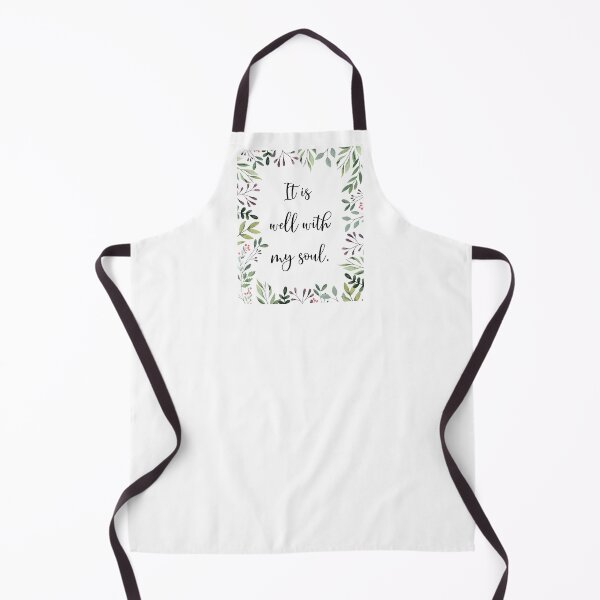 Item preview, It is well with my soul typography with greenery Christian hymn designed and sold by Home Decor Print Studio.