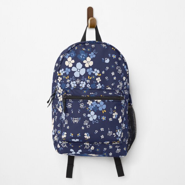 Item preview, navy floral designed and sold by doracreations.
