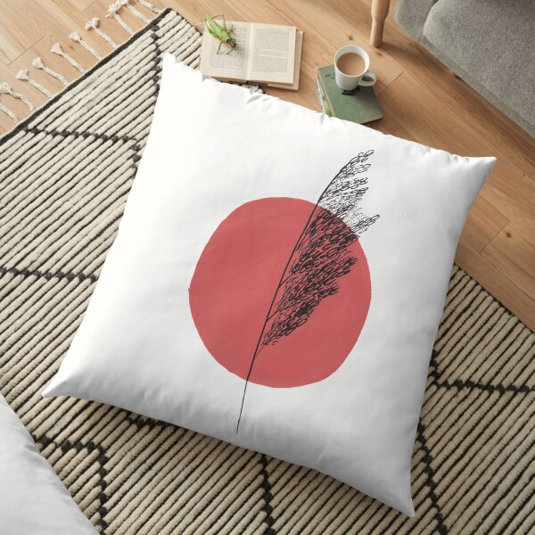 Sunset Grass Floor Pillow