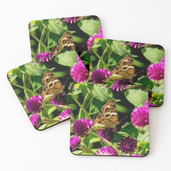 Item preview, Buckeye Butterfly On Globe Amaranth designed and sold by mljdwhite.