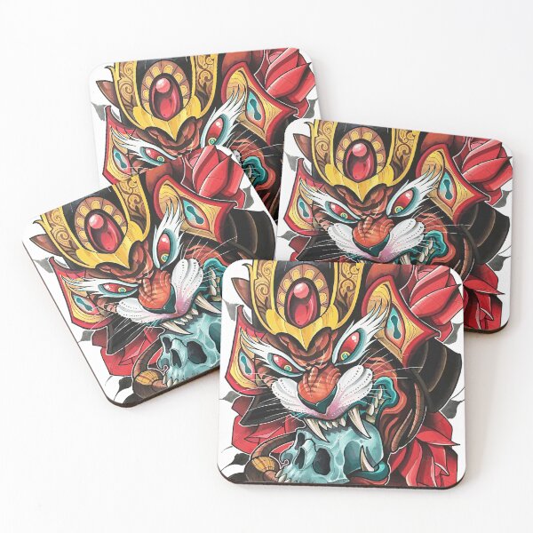 Item preview, hannya tattoo tiger designed and sold by ronggolaweshop.