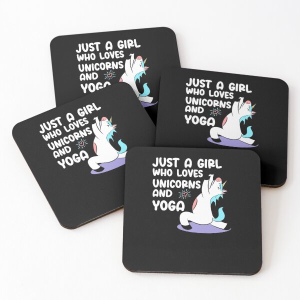 Item preview, Just a Girl who lloves Unicorns Yoga Namaste designed and sold by SwankyFine.