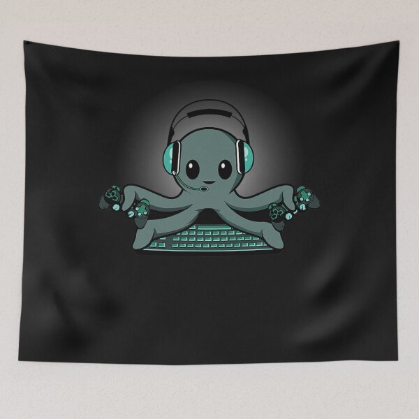 Item preview, Octopus Gaming Keyboard Gamer Or Nerd designed and sold by ANABARRIOS.