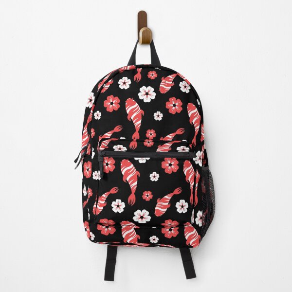 Item preview, Red Koi carp in a flower pond pattern designed and sold by Yes-Monkey.