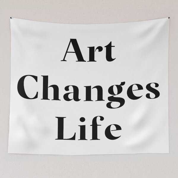 Item preview, Art Changes Life- Black Typography designed and sold by JoyforU.