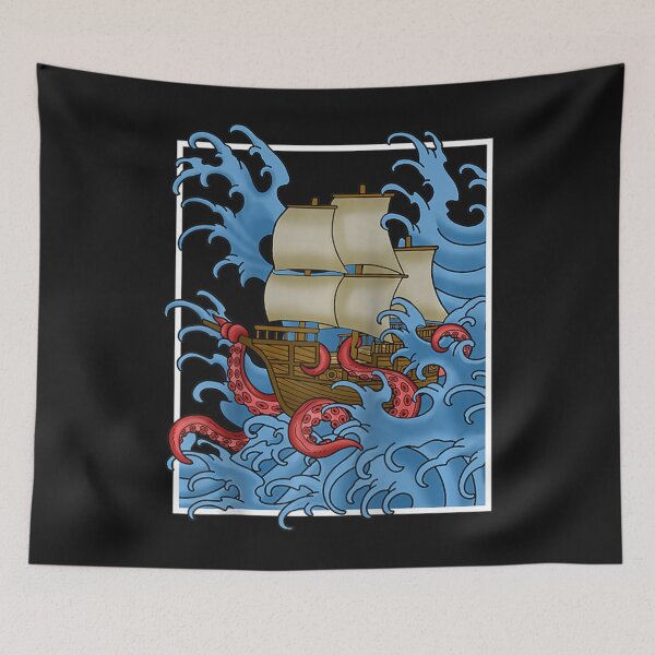 Item preview, Octopus Gift Monster Pirate Gift Sea Creature Ship Kraken designed and sold by ANABARRIOS.