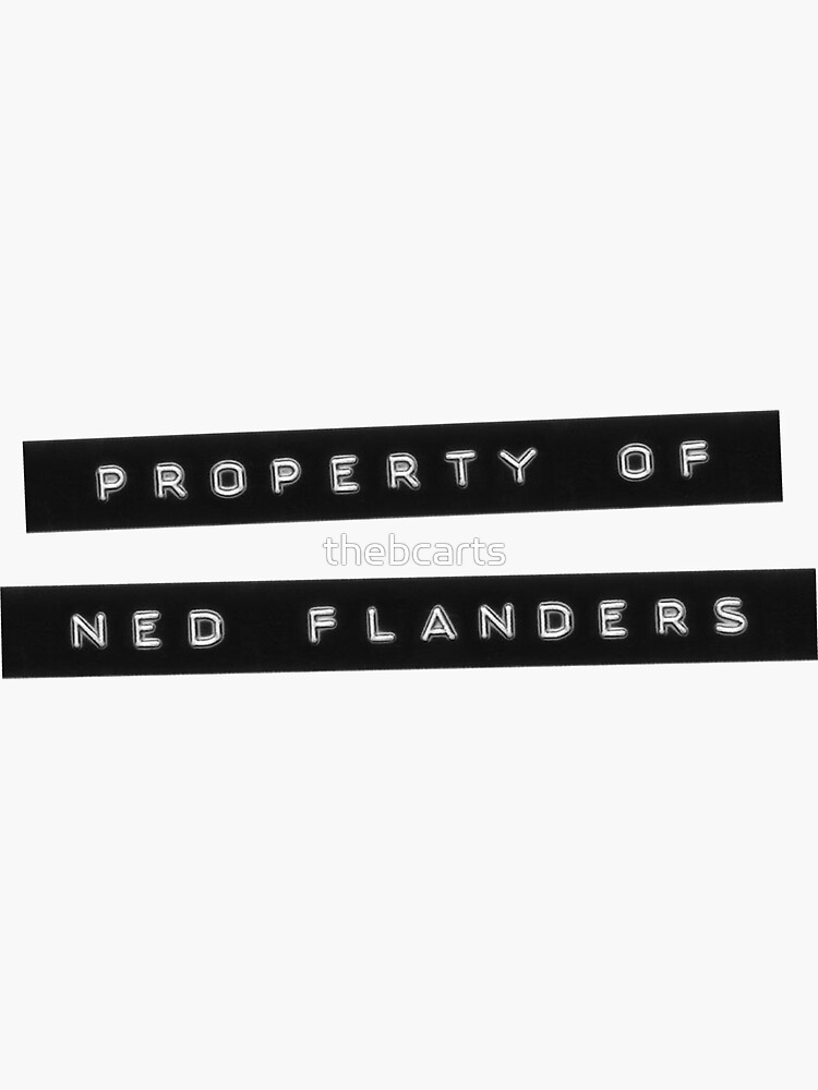 Thumbnail 3 of 3, Sticker, The Simpsons Flanders Label designed and sold by thebcarts.