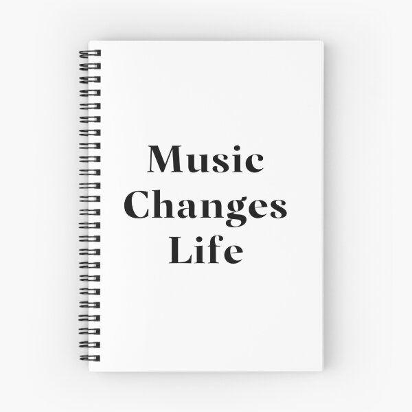 Item preview, Music Changes Life- Black Typography designed and sold by JoyforU.