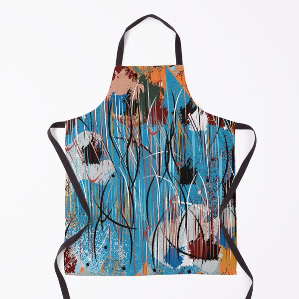 Item preview, colorful abstract and geometric shapes of a rainy and windy day designed and sold by Delqabel.