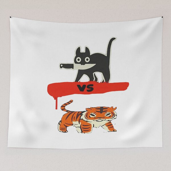 Item preview, black cat vs tiger designed and sold by joeparisien.