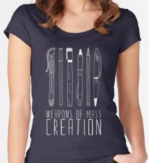 Waffen der Massenerschaffung (auf grau) Tailliertes Rundhals-Shirt