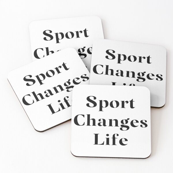 Item preview, Sport Changes Life- Black Typography designed and sold by JoyforU.