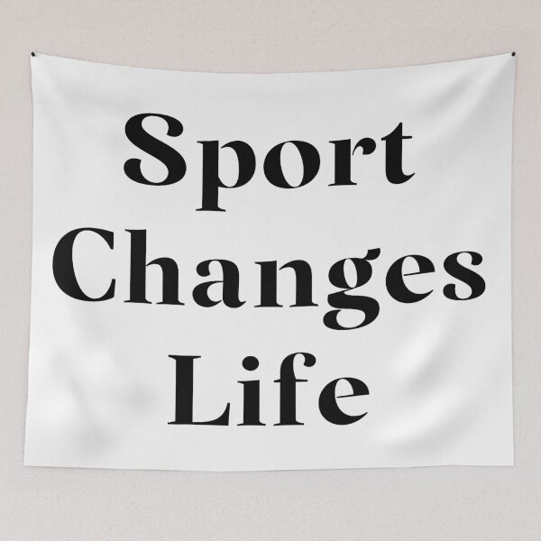 Item preview, Sport Changes Life- Black Typography designed and sold by JoyforU.