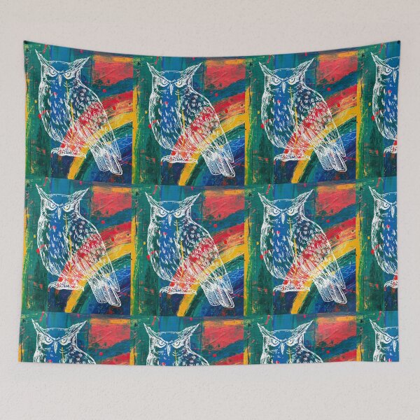 Item preview, color owl designed and sold by Tarathai.