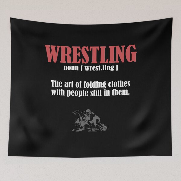 Aperçu de l'œuvre Lutte pliant des vêtements avec des gens encore en eux Wrestler créée et vendue par Dressed For  Duty.