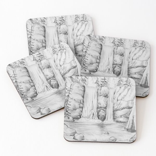 Item preview, Black and white landscape drawing designed and sold by MariiaCreation.
